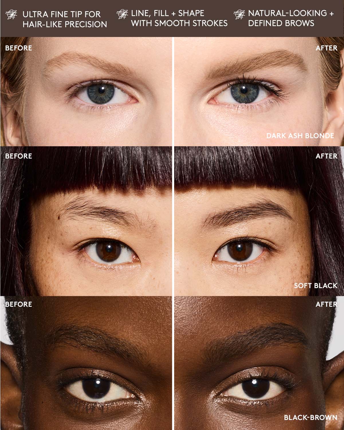 Brow MVP Ultra Fine Brow Pencil & Styler — Black-Brown - Image 5