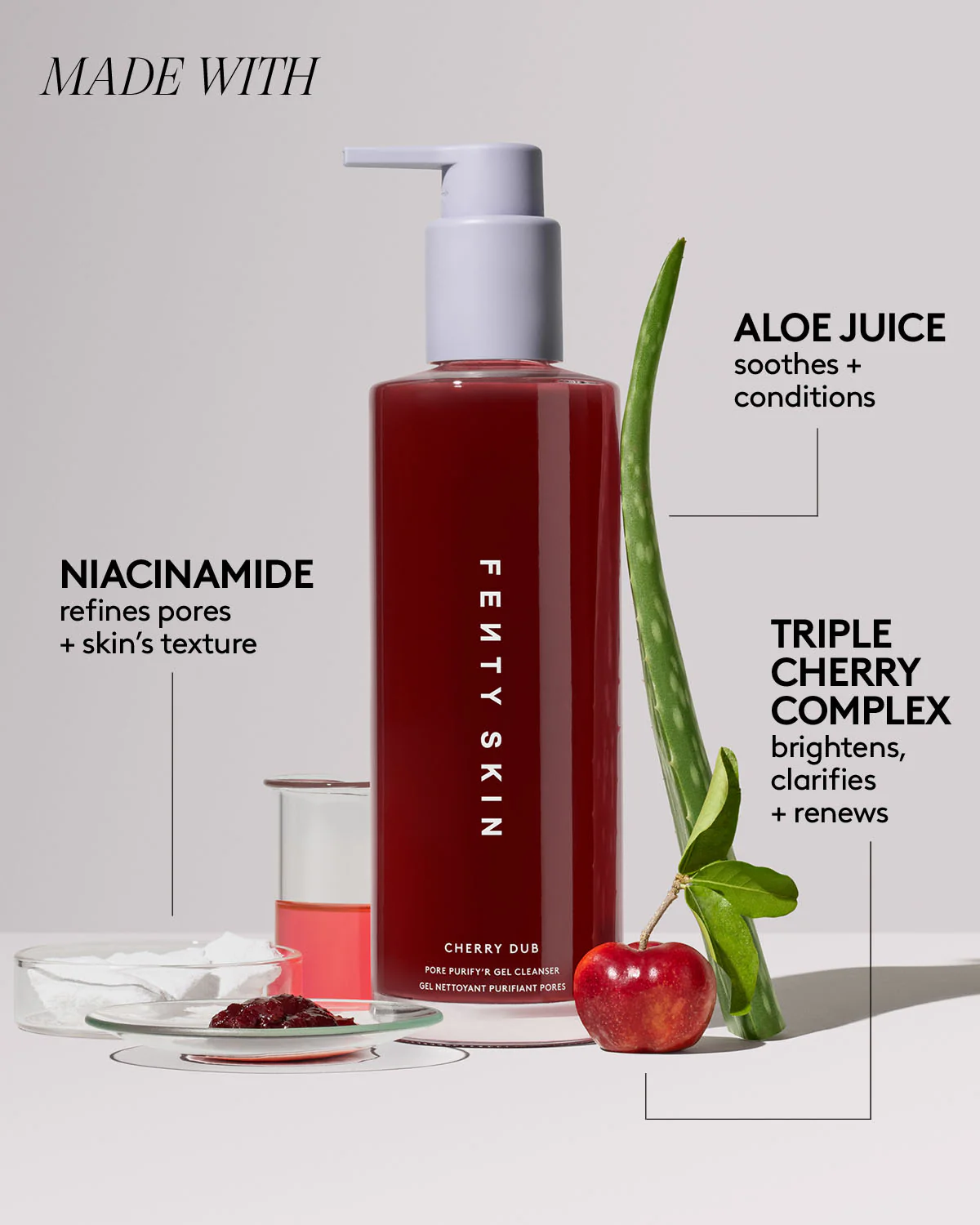 Cherry Dub Pore Purify'r Gel Cleanser with Niacinamide + Aloe Juice - Image 9