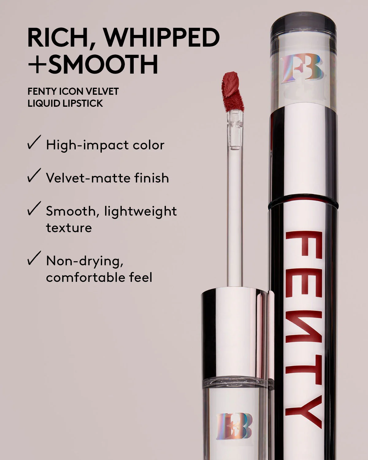 Fenty Icon Velvet Liquid Lipstick — Wicked Whine - Image 6