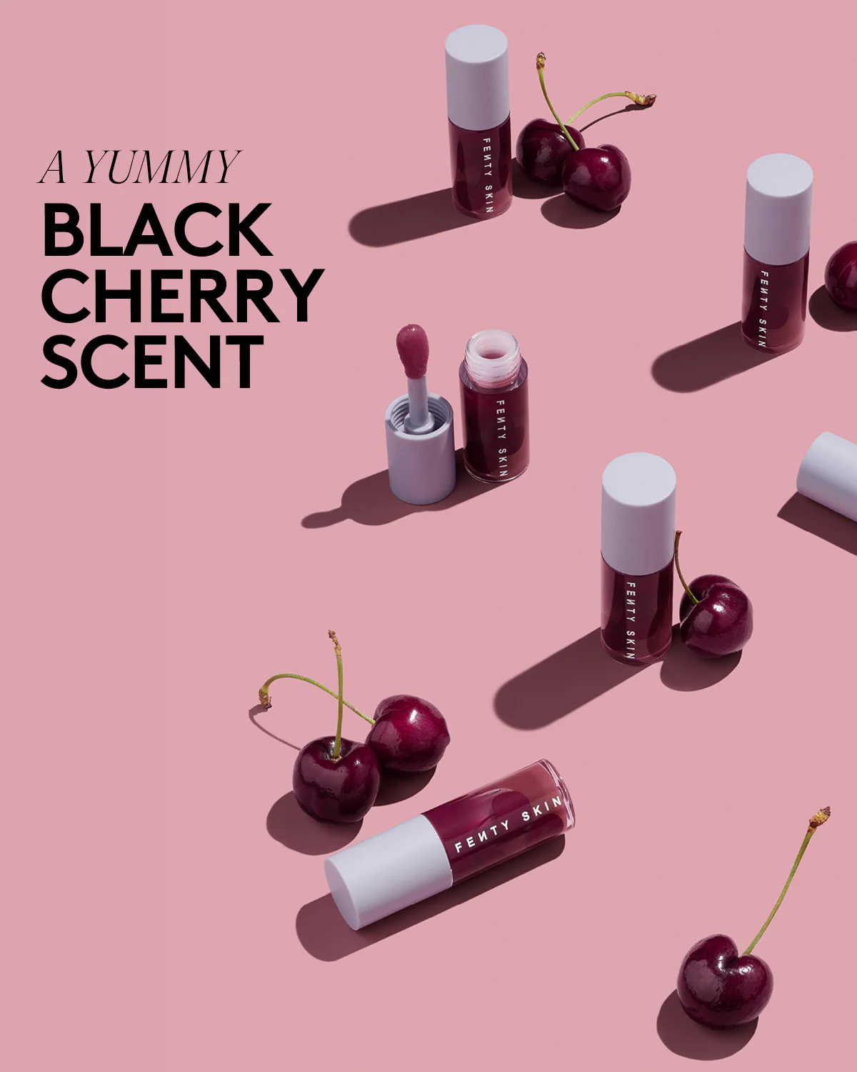Fenty Treatz Hydrating + Strengthening Lip Oil — Black Cherry - Image 5