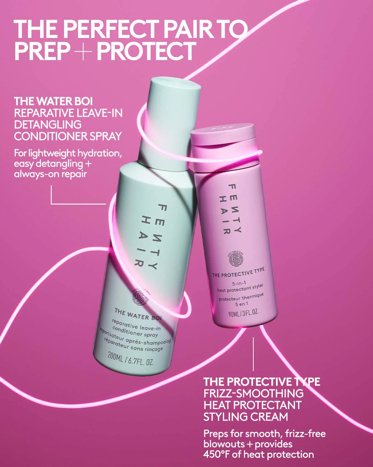 The Hydrated + Hot Ones Leave-in Conditioner + Heat Protectant Duo - Image 4
